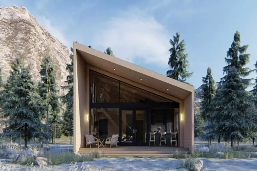 Wooden 55m2 Modern Wilderness Cabin Model