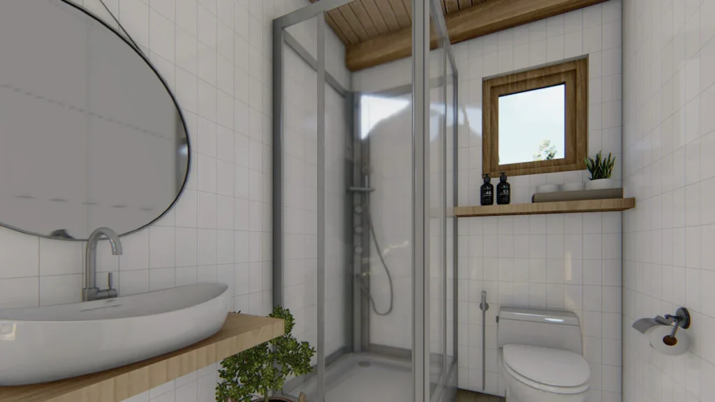 Wooden 55m2 Modern Wilderness Cabin Model