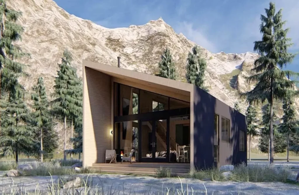 Wooden 55m2 Modern Wilderness Cabin Model