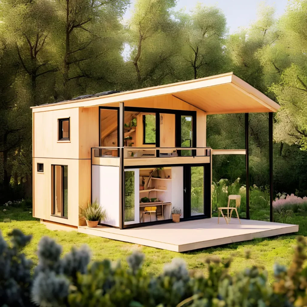 20m² Wooden Country House Design Ideas