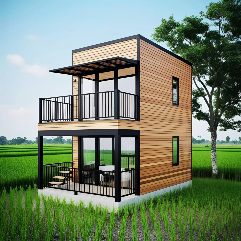 20m² wooden country house design ideas 3