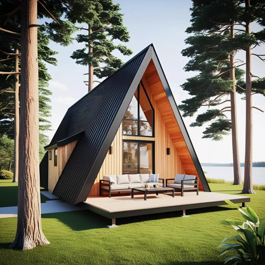 20m² wooden country house design ideas 5