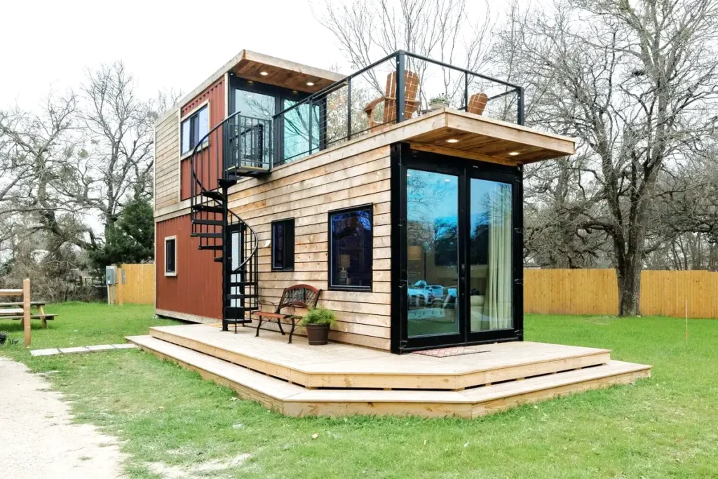 2x20ft deck container house conversion 1