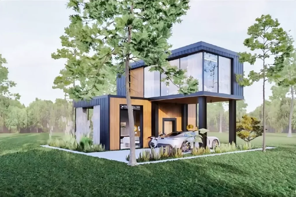 2×40 FT Ideal Prefab Container Cabin Size
