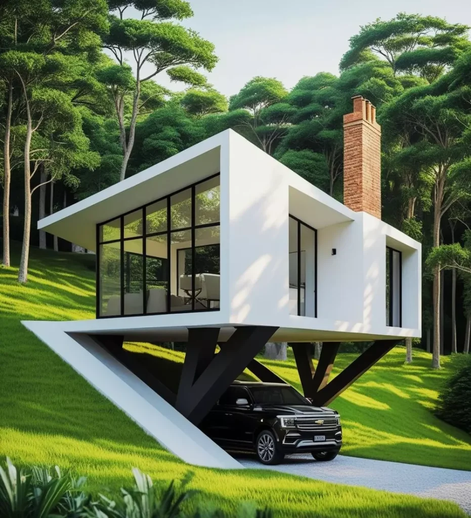 Elevated Modern Home Design Ideas: Geometric and Minimalist Nature Homes