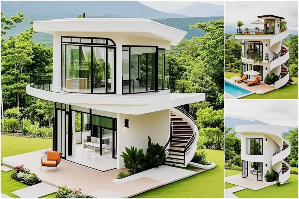 50 m² Two Story Summer House Design Ideas