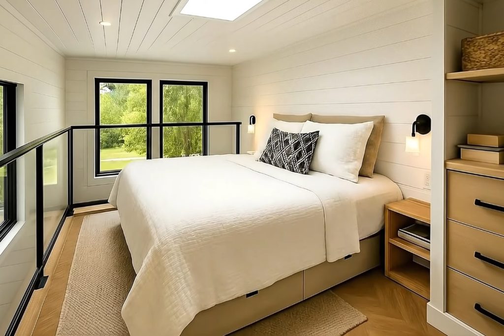 460 Sq Ft 40 m² Two Story Modern Tiny House Large Veranda Mini Living Space 8