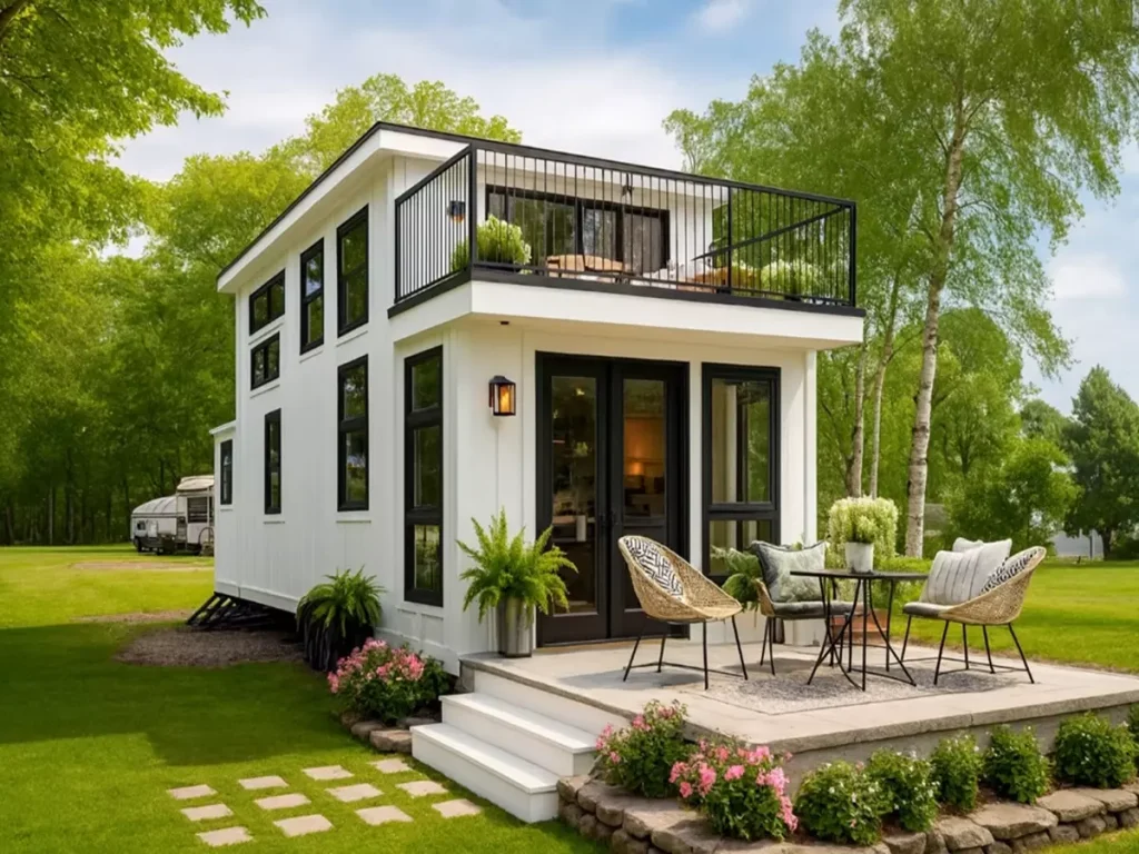 460 sq ft 40 m² two story modern tiny house 10