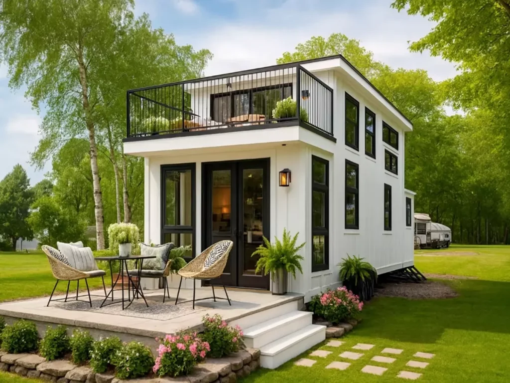 460 sq ft 40 m² two story modern tiny house 11