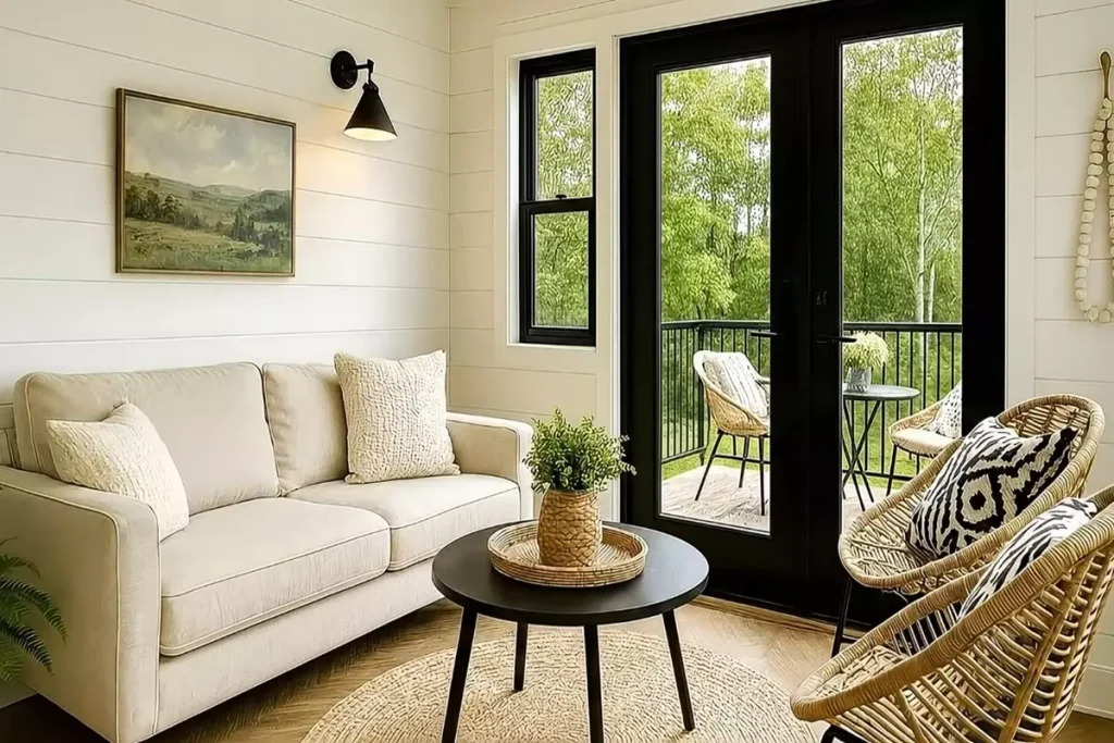 460 Sq Ft (40 m²) Two-Story Modern Tiny House: Large Veranda Mini Living Space