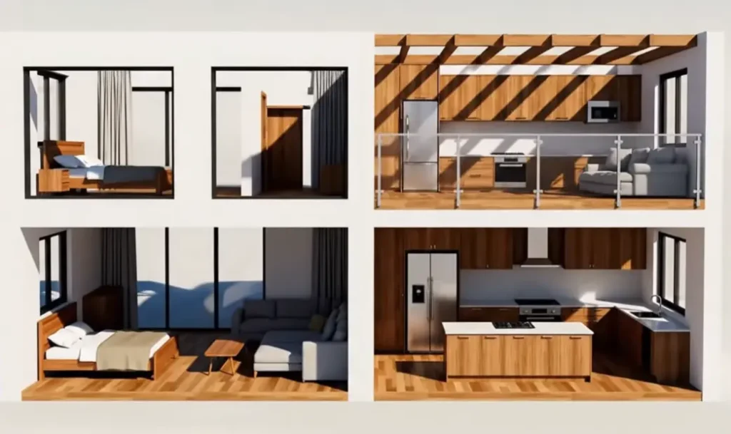 Beautiful 500 Sq Ft Two-Story Tiny House Model: The New Luxury of Modern Living