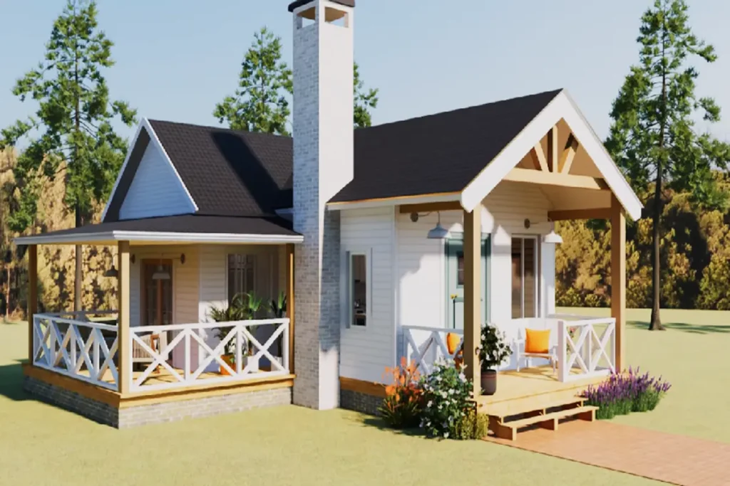 L Shaped Small House Making: 30 m2 Comfortable Living Space