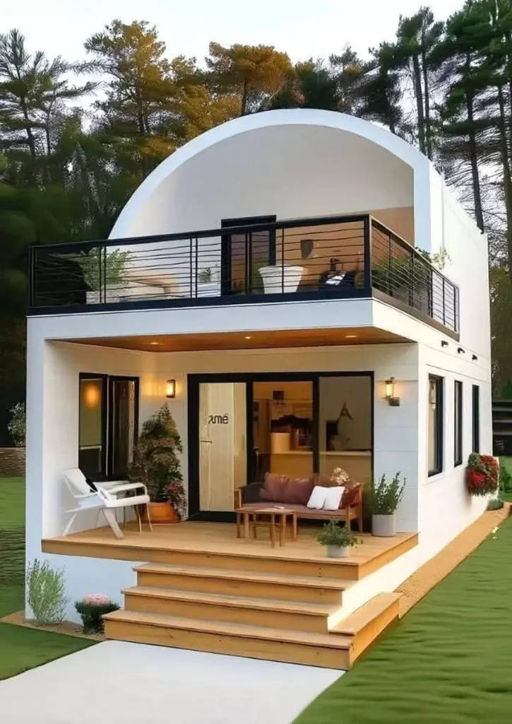 Modern 50 Sqm Small House Design Ideas: Two-Story Minimalist Living Spaces