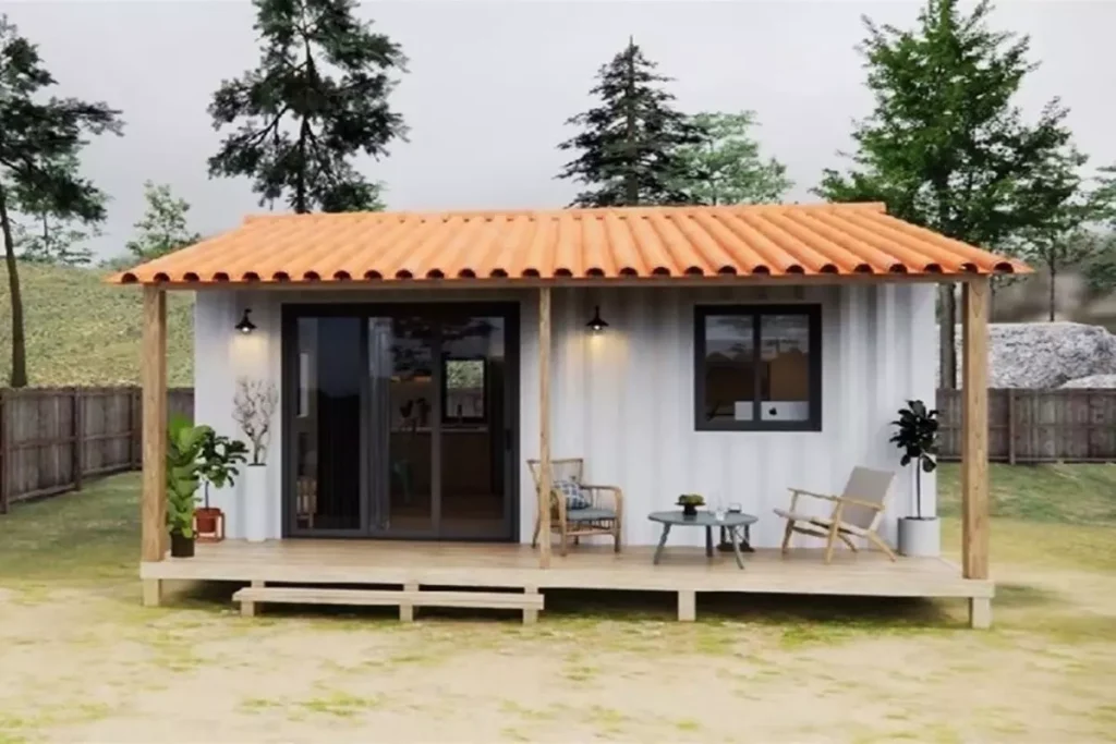 2×20 Feet Simple Container Living Space: Practical Minimalist Cabin Model