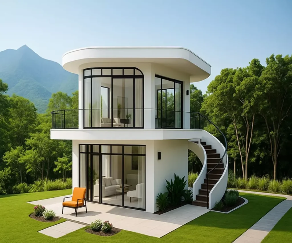 easy 80 m² duplex summer house example 5