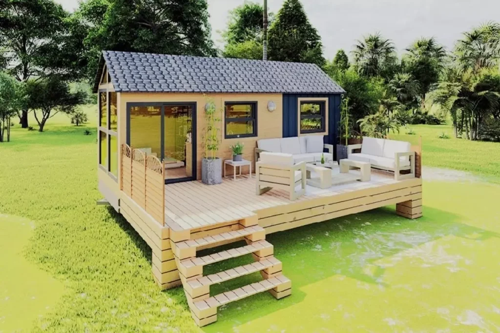 Mobile 4×6 Tiny House Design Idea: Charming Wooden Tiny House Living