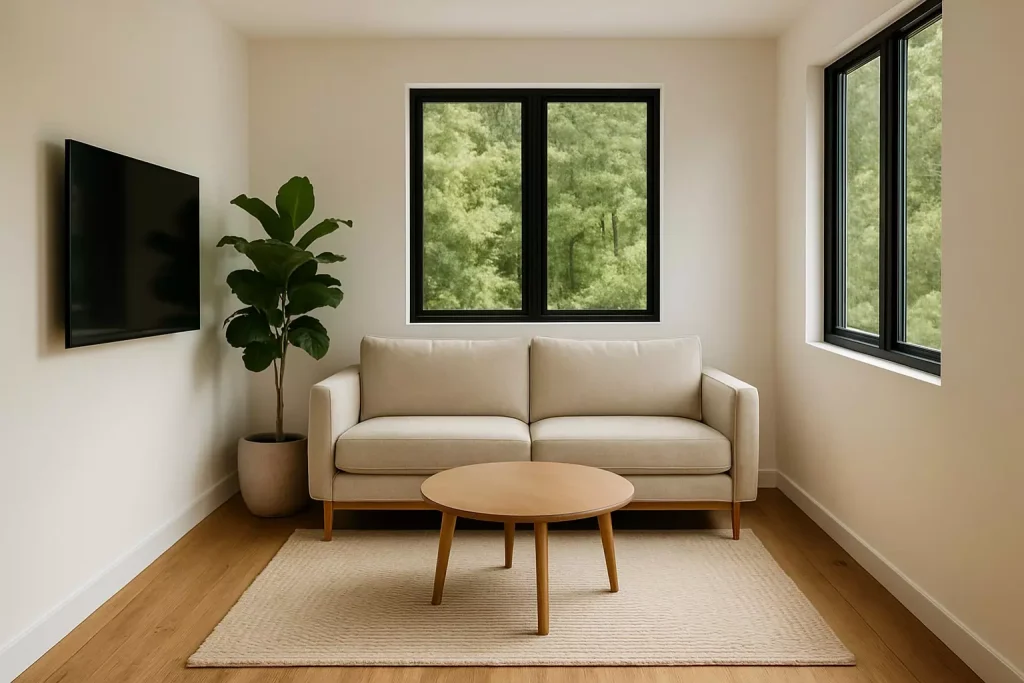 Simple 35 m² Two Story Tiny House Model: Comfortable Minimalist Living Space