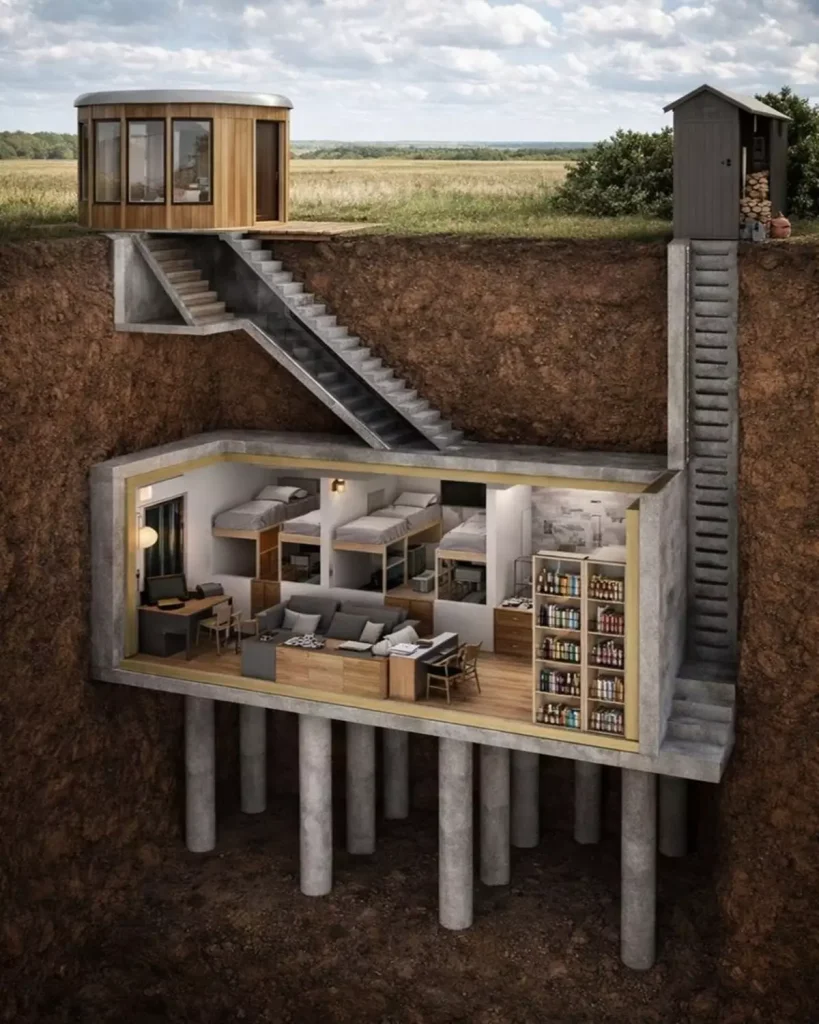 20 m² Simple Shelter Design Ideas: What Should Be in an Underground Shelter