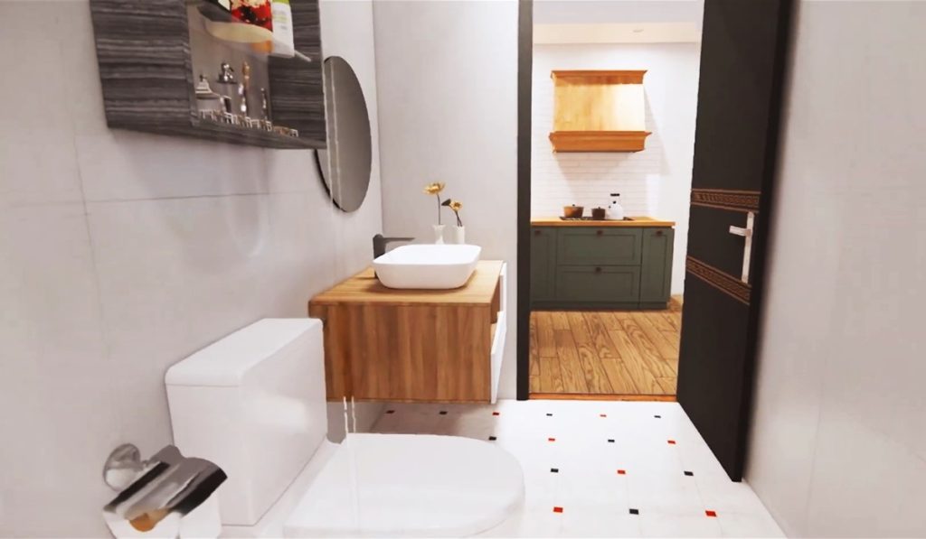 40 square meters small country house model 1