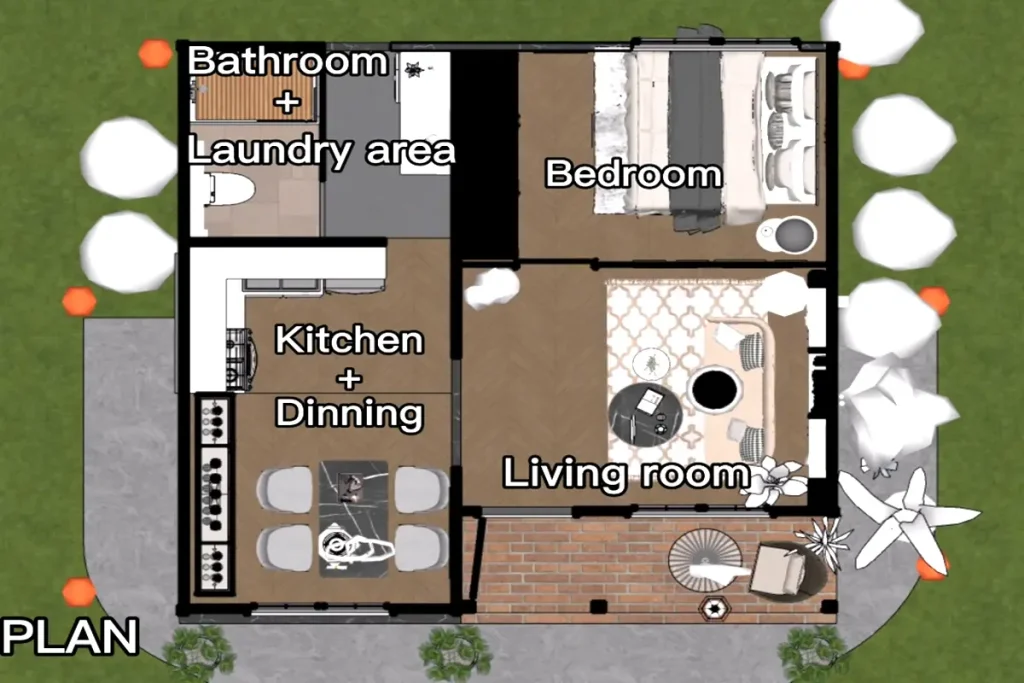 comfortable 6m x 6m country house model maximum performance in minimalist homes 2