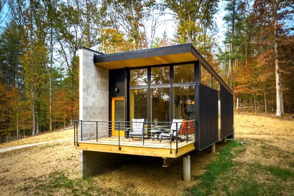 modern tiny retreat cabin in indiana woods the most popular minimalist lifestyle of 2026