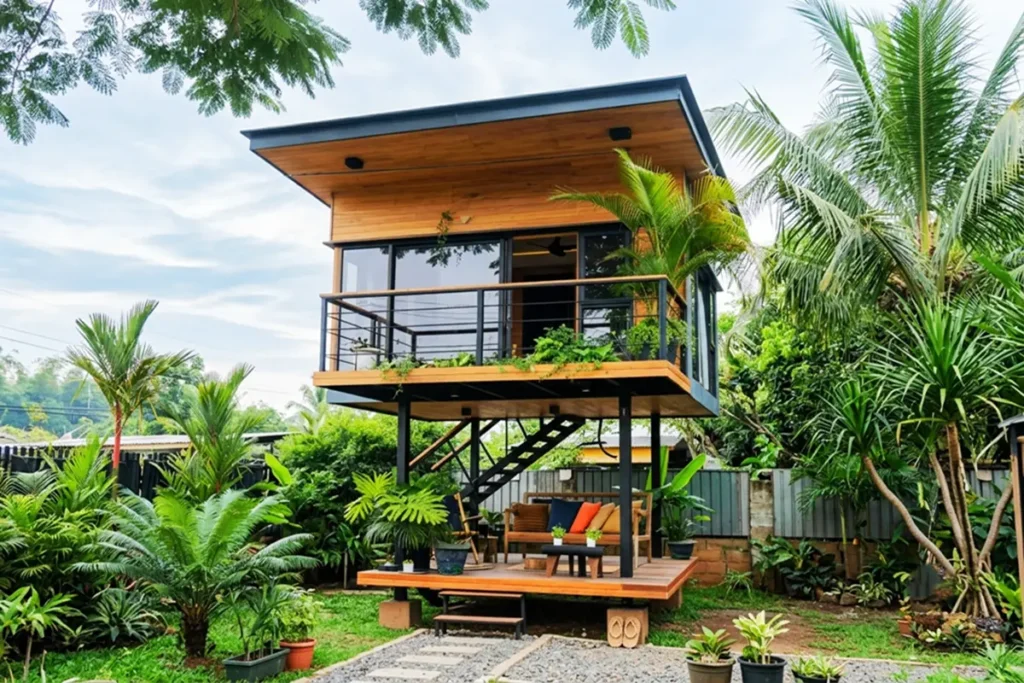 Rustic 2-Story Wooden House Models: Minimalist Living Space Ideas